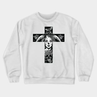 Tattoo pattern cross Crewneck Sweatshirt